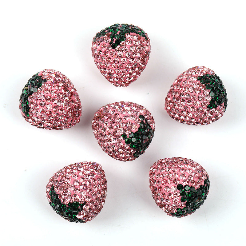 Wholesale 20pcs Heavy Industry Strawberry Clay Diamond Ball Diy Bead Pen Jewelry Accessories